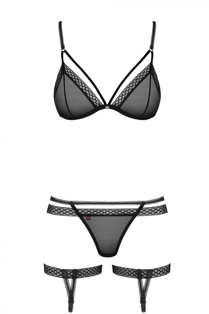 Секси комплект с жартиери Obsessive 855