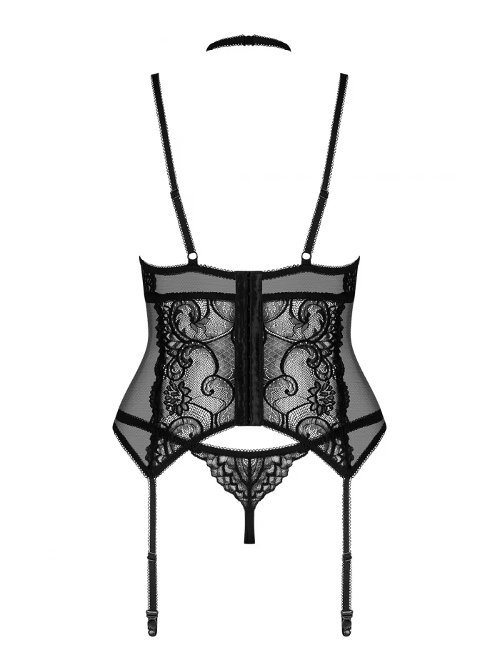 Черен комплект с чокър Obsessive Elizenes /гръб/