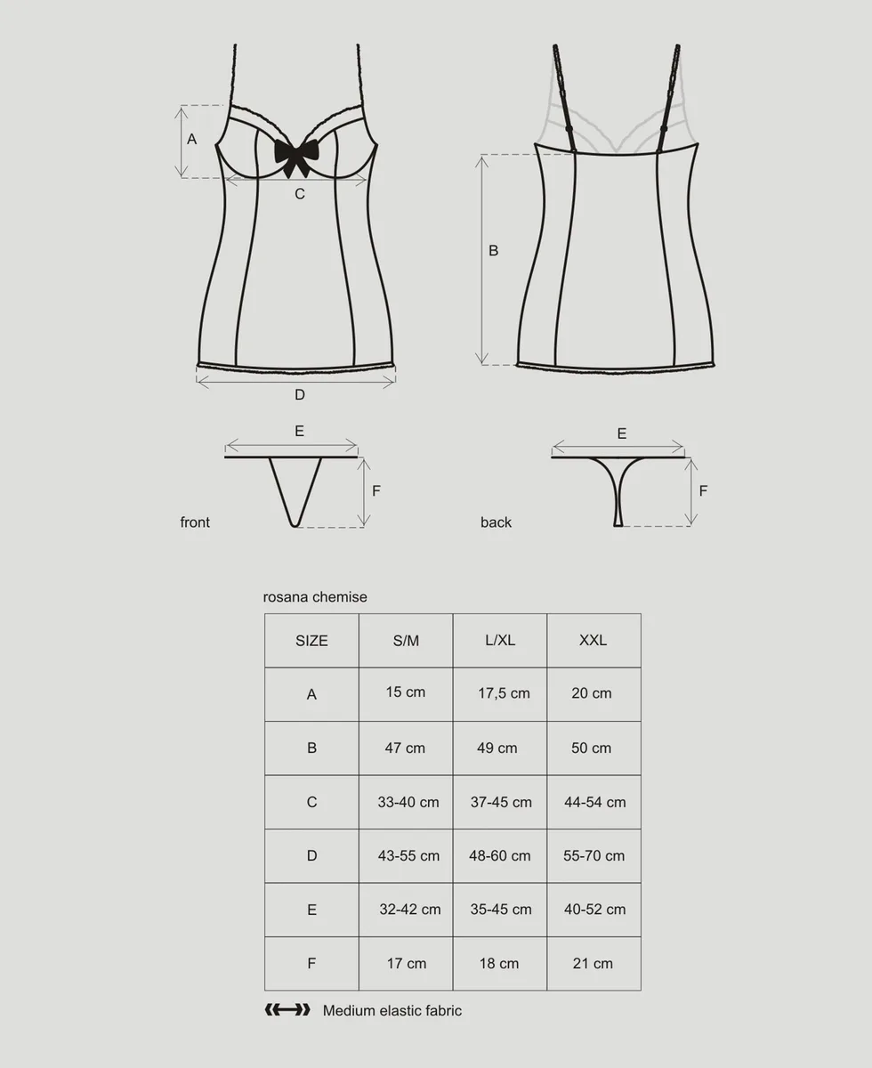 Дамска нощничка Obsessive Rosana chemise