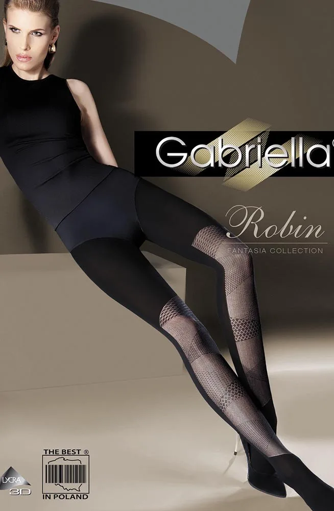 Фигурален плътен чорапогащник Gabriella Robin 358
