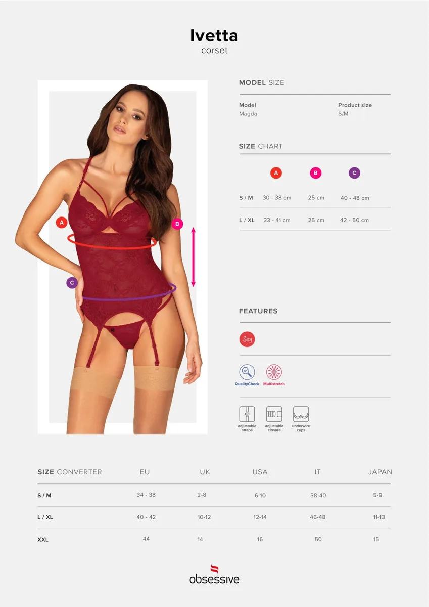 Дантелен корсет Obsessive Ivetta