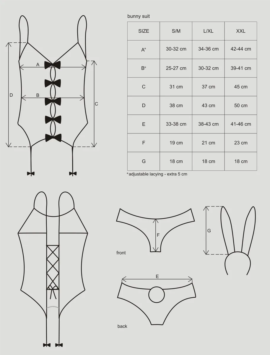 Секси костюм Зайче Obsessive Bunny suit