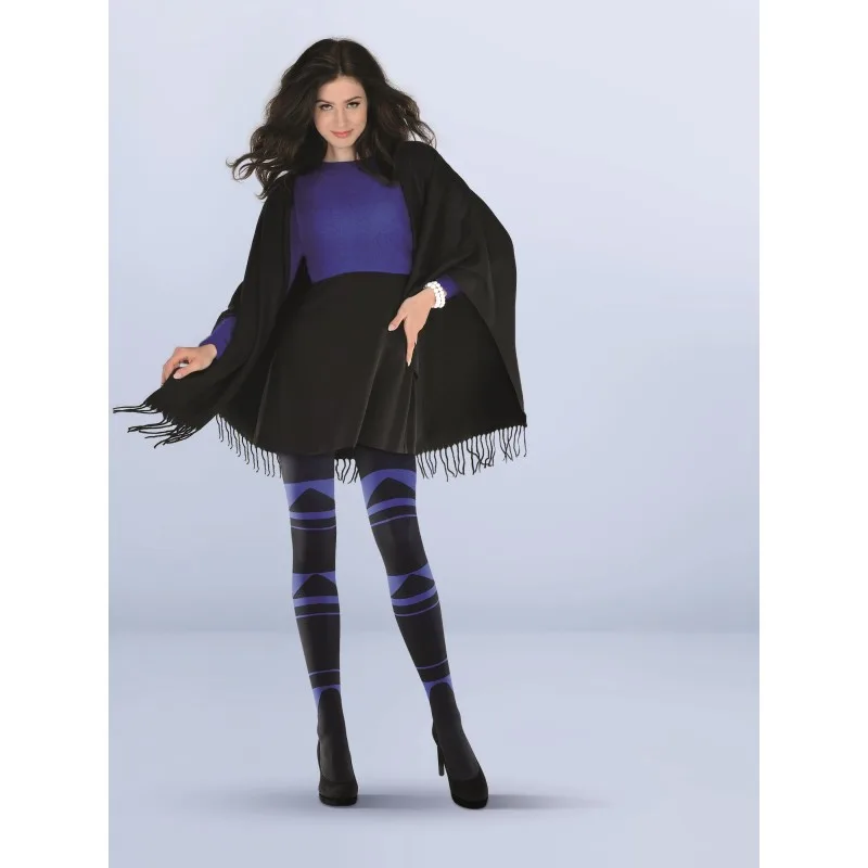 Плътен фигурален чорапогащник 3D Gabriella Abby 792
